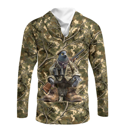 Funny Dove Hunting Camouflage All Over Print Shirt