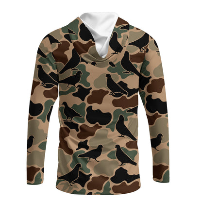 Dove Bird Camouflage Pattern All Over Print Shirt