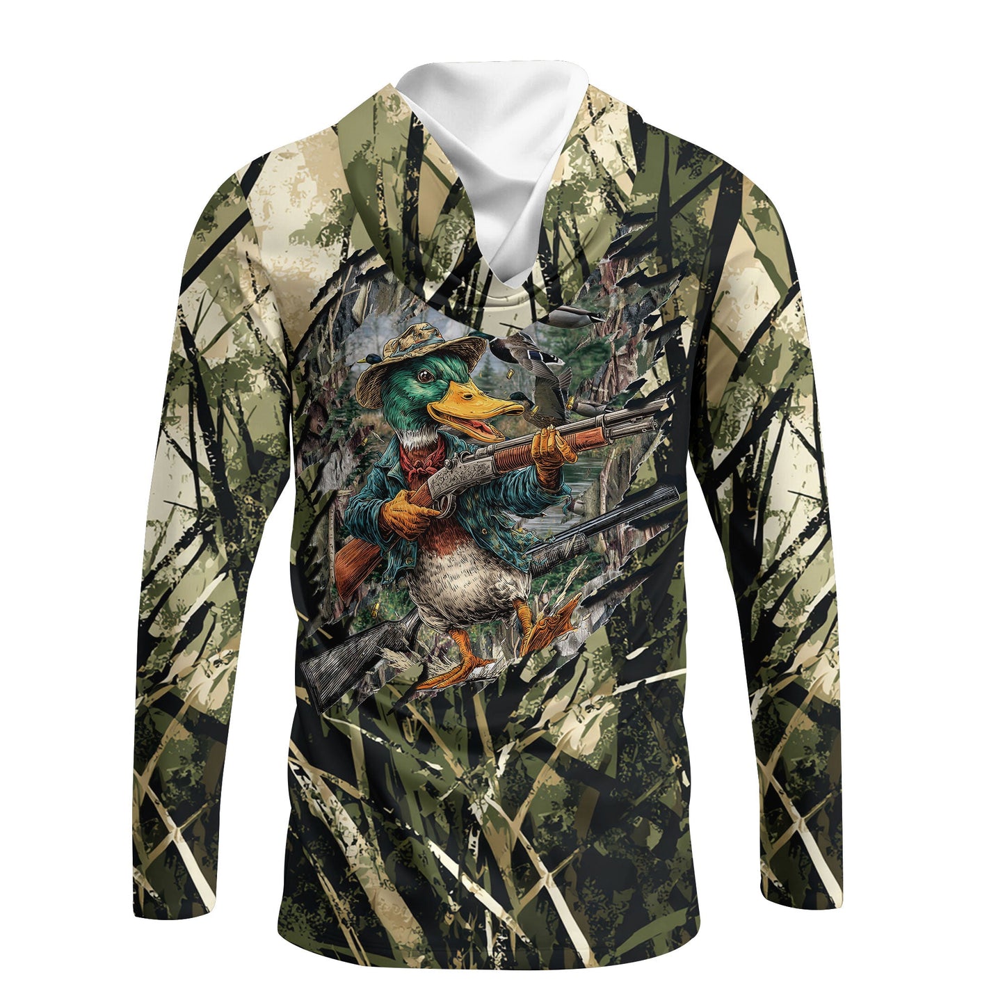 America Mallard Duck Hunting Camo All Over Print Shirt