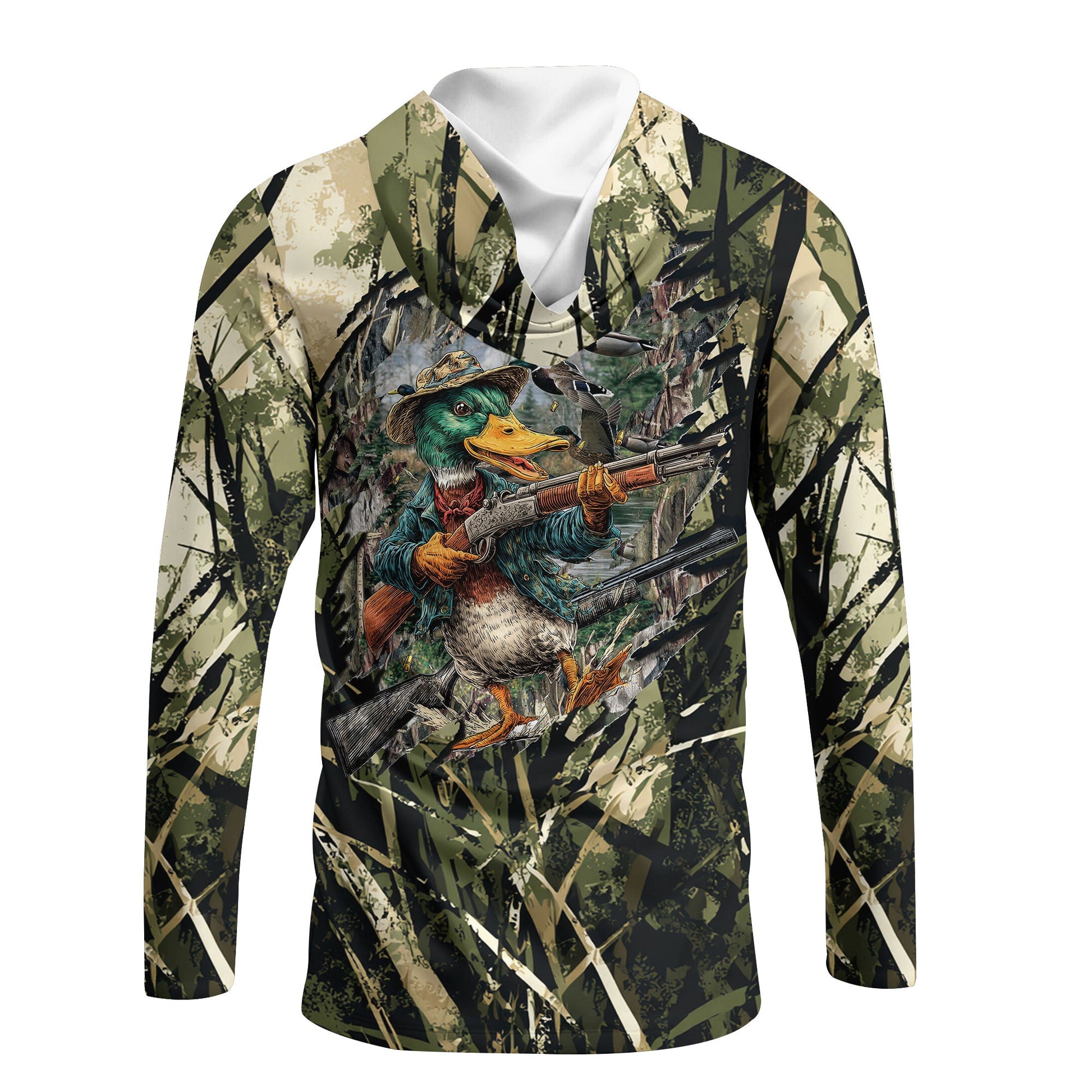 America Mallard Duck Hunting Camo All Over Print Shirt