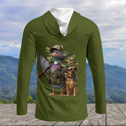 Funny Dove Hunter With Labrador All Over Print Shirt