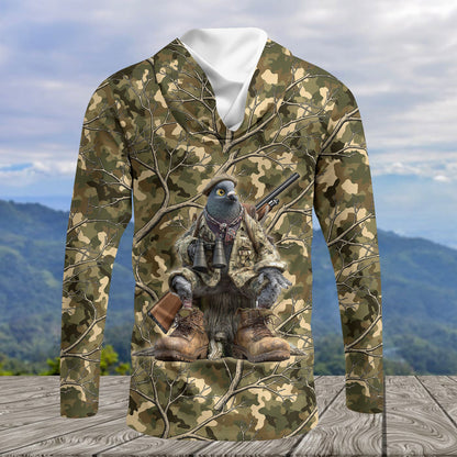 Funny Dove Hunting Camouflage All Over Print Shirt