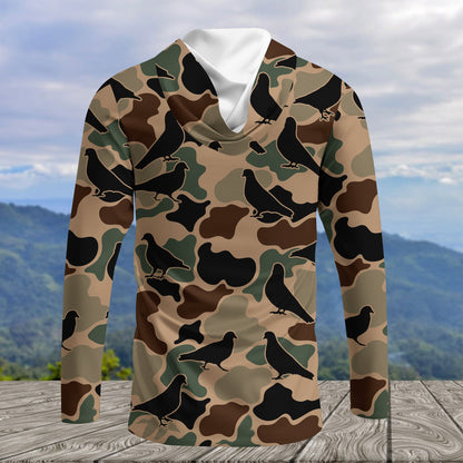 Dove Bird Camouflage Pattern All Over Print Shirt