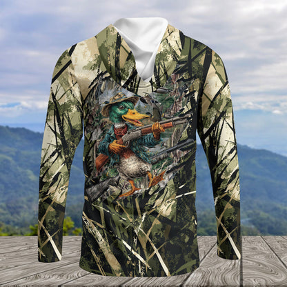 America Mallard Duck Hunting Camo All Over Print Shirt
