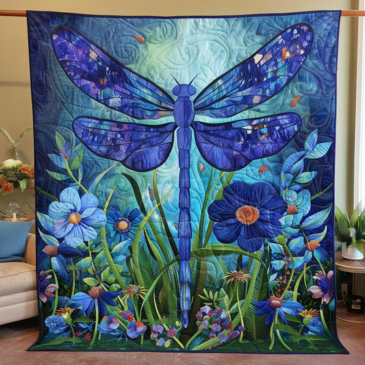 Mystic Dragonfly Quilted Blanket - Throw (55" x 60")