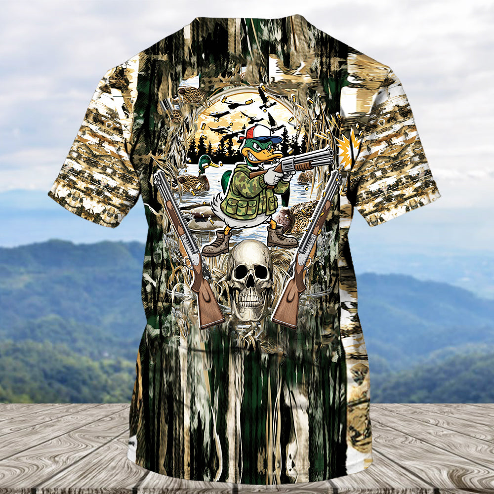 Awesome Mallard Duck Hunting Camo All Over Print Shirt