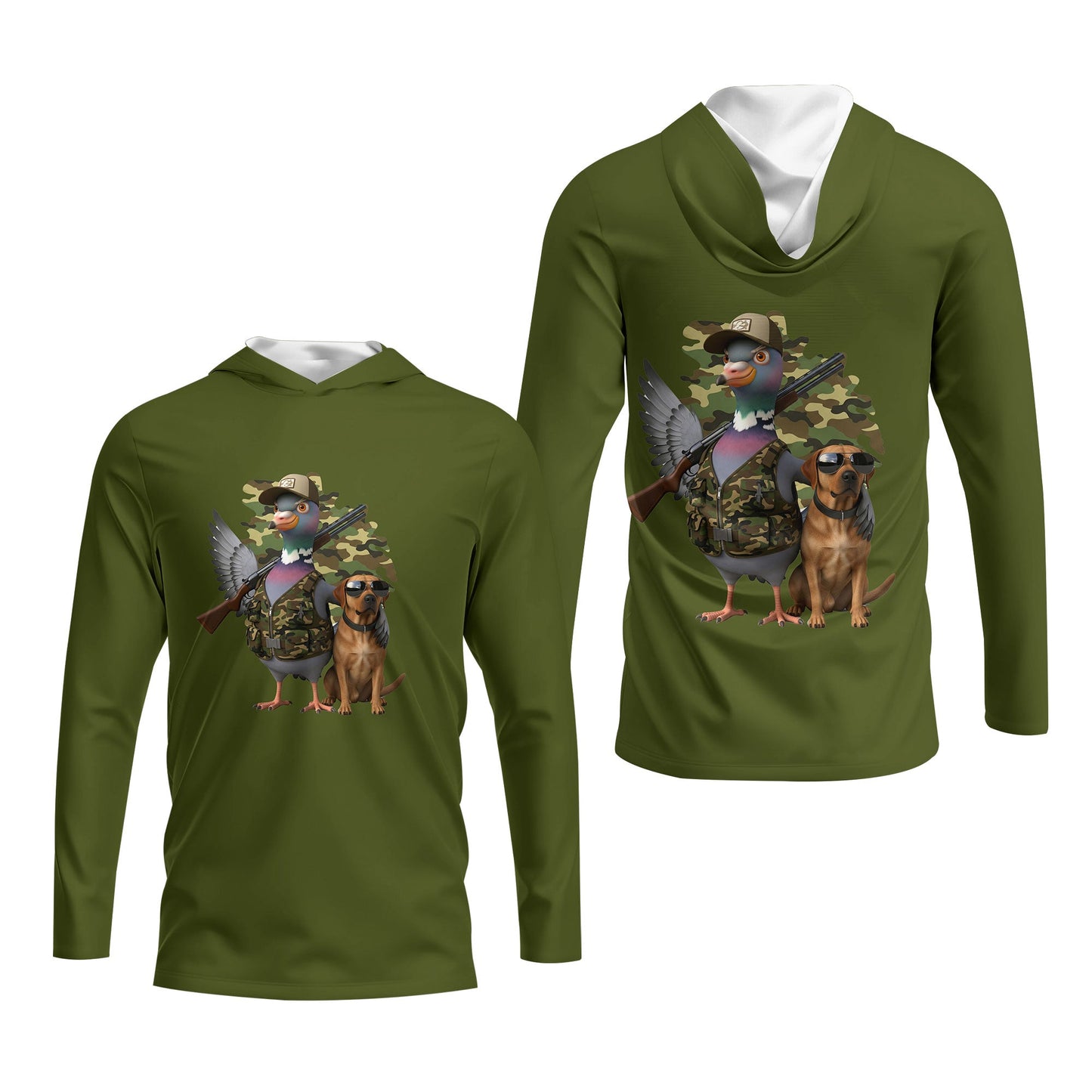 Funny Dove Hunter With Labrador All Over Print Shirt