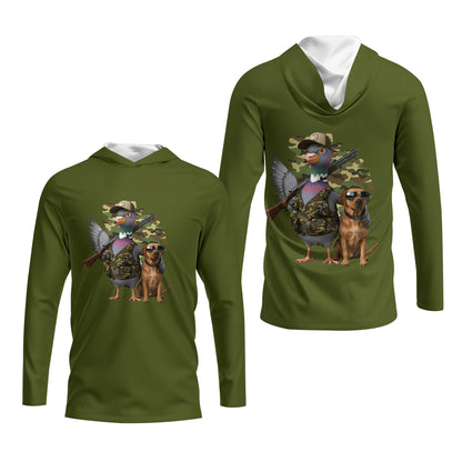 Funny Dove Hunter With Labrador All Over Print Shirt