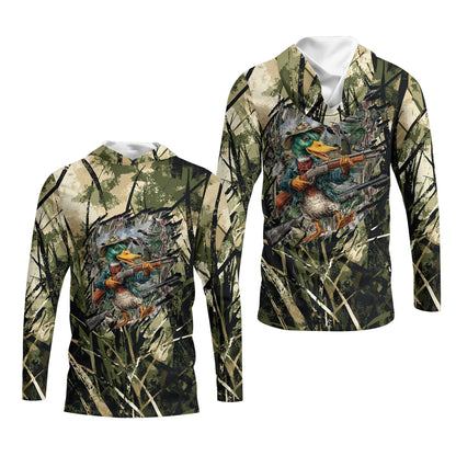 America Mallard Duck Hunting Camo All Over Print Shirt