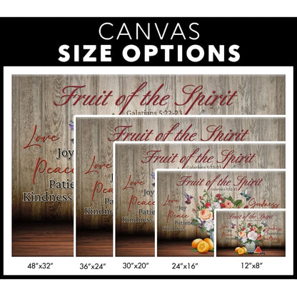 fruit of the spirit galatians 5 22 23 christian wall art canvas (Landscape)
