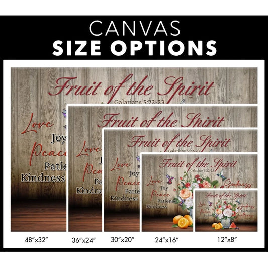 fruit of the spirit galatians 5 22 23 christian wall art canvas (Landscape)