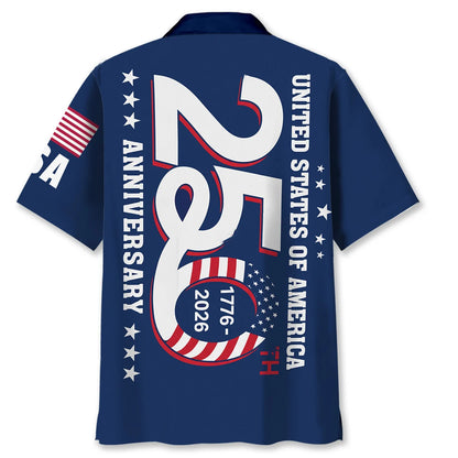 250 Years of America Hawaiian Shirt - XL - hawaiian shirt