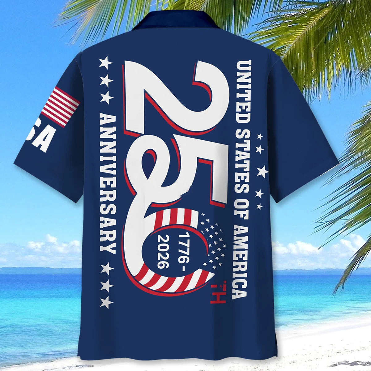 250 Years of America Hawaiian Shirt - 2XL - hawaiian shirt