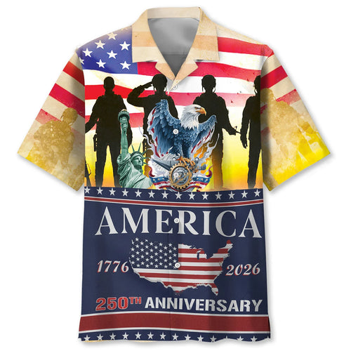 250 Years of Freedom Hawaiian Shirt - S - hawaiian shirt