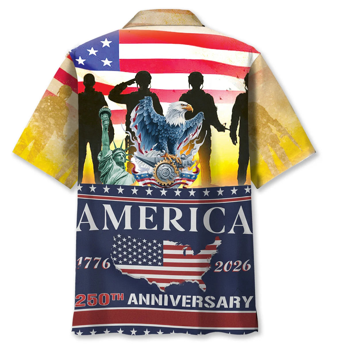 250 Years of Freedom Hawaiian Shirt - XL - hawaiian shirt