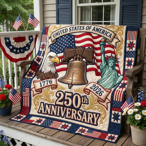 250th Anniversity America Quilt Blanket