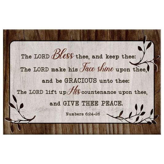 numbers 6 24 26 the lord bless thee and keep thee wall art canvas (Landscape)