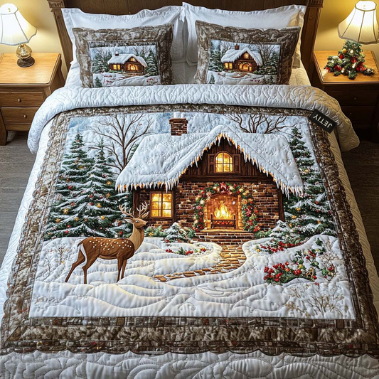 Cozy Cabin 3-Piece Quilted Bedding Set - Single (59" x 70")