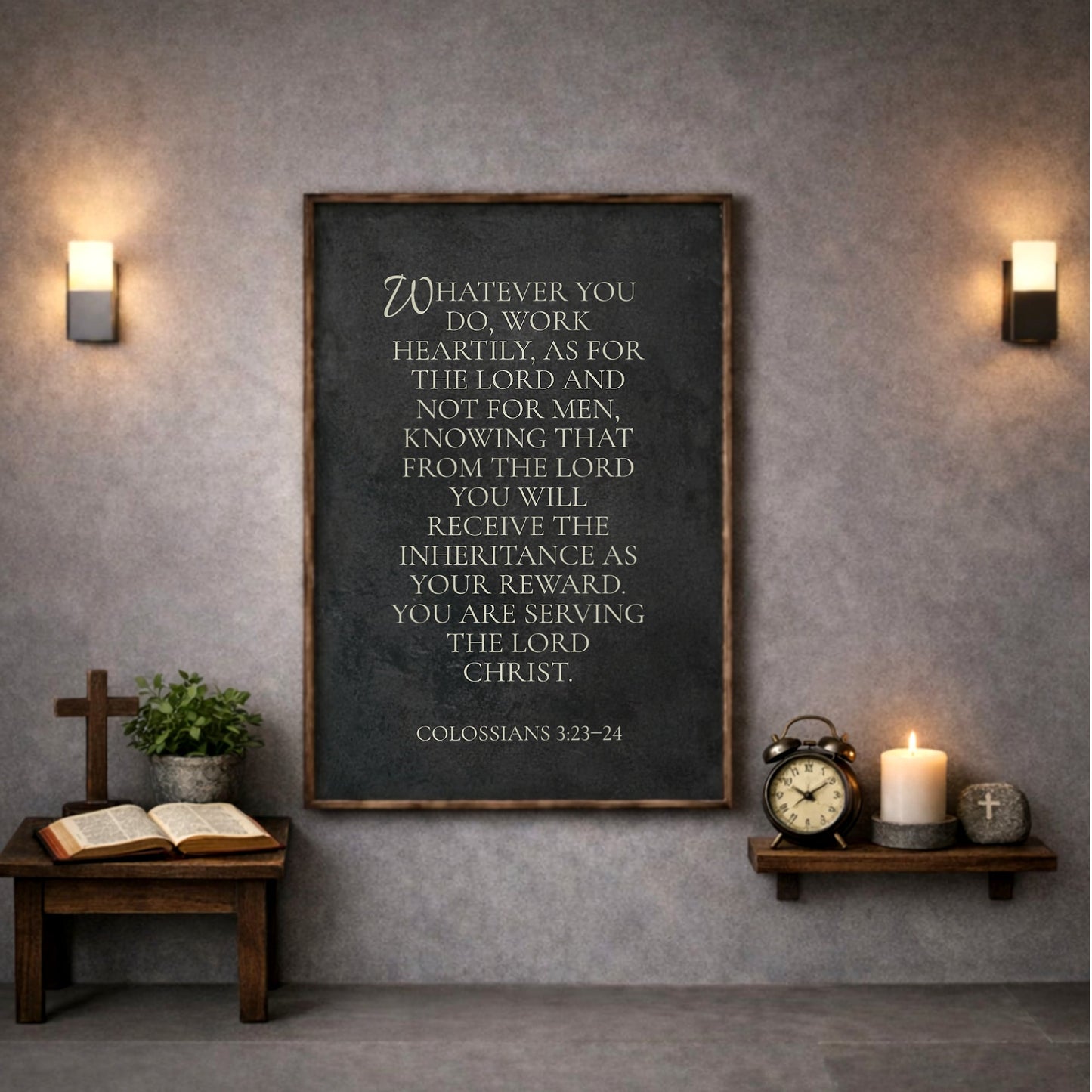 Service To God - Colossians 3:23-24 Faith Sign