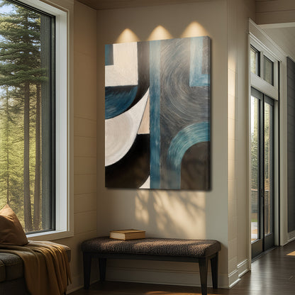 Midnight Current Abstract Wall Art