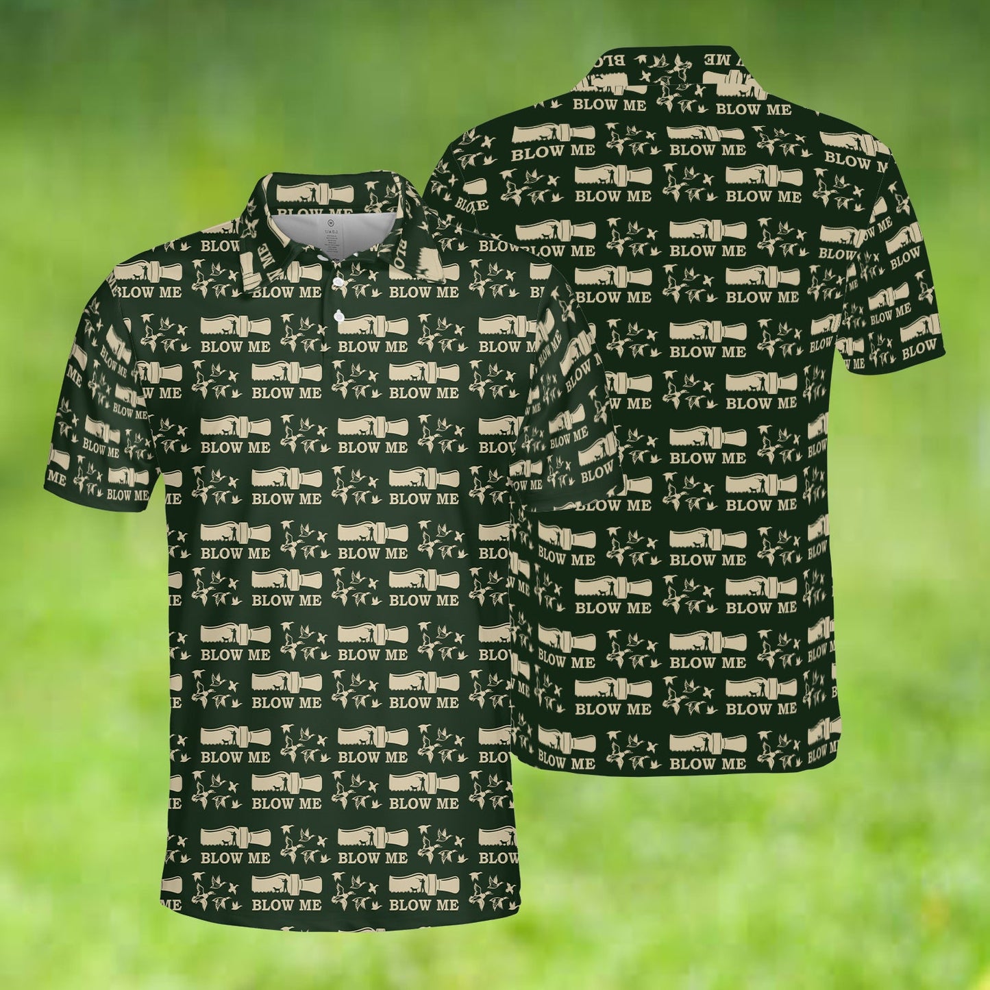 Duck Hunting Blow Me Polo For Men