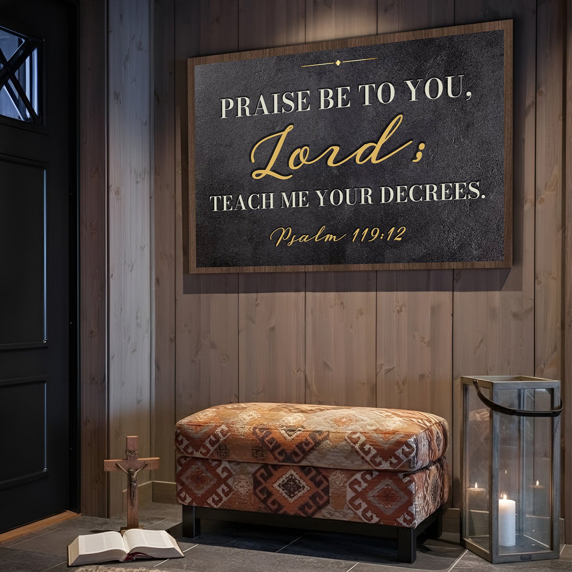 Read God's Word - Psalm 119:12 Faith Wall Sign