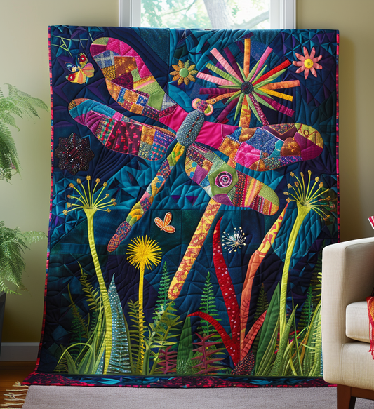Meadow Whispers Quilted Blanket - Throw (55" x 60")