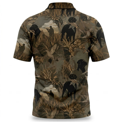 Mourning Dove Retriever Camouflage Polo Men Shirt