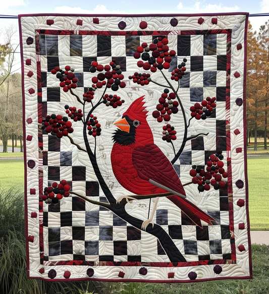 Scarlet Song Quilted Blanket - Throw (55" x 60")