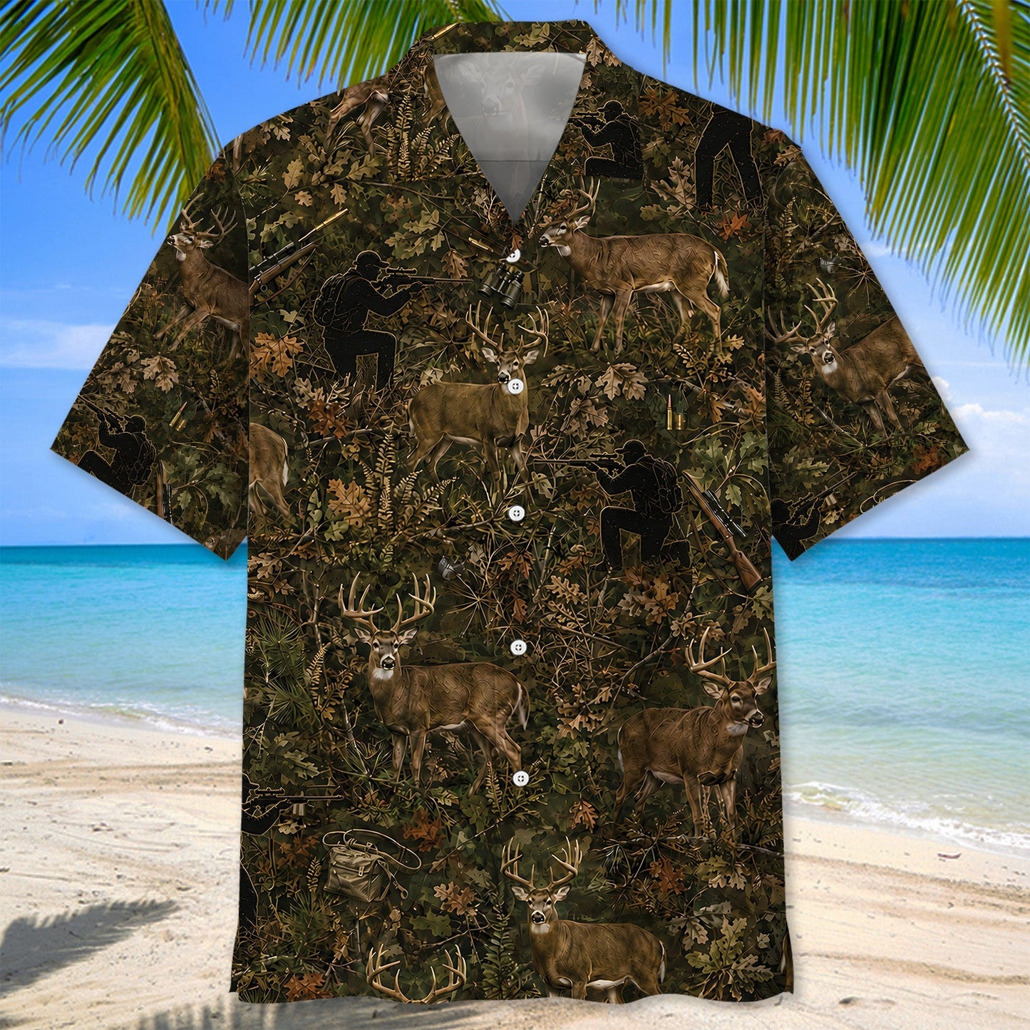 Hunt Deer Camo Hawaiian Shirt