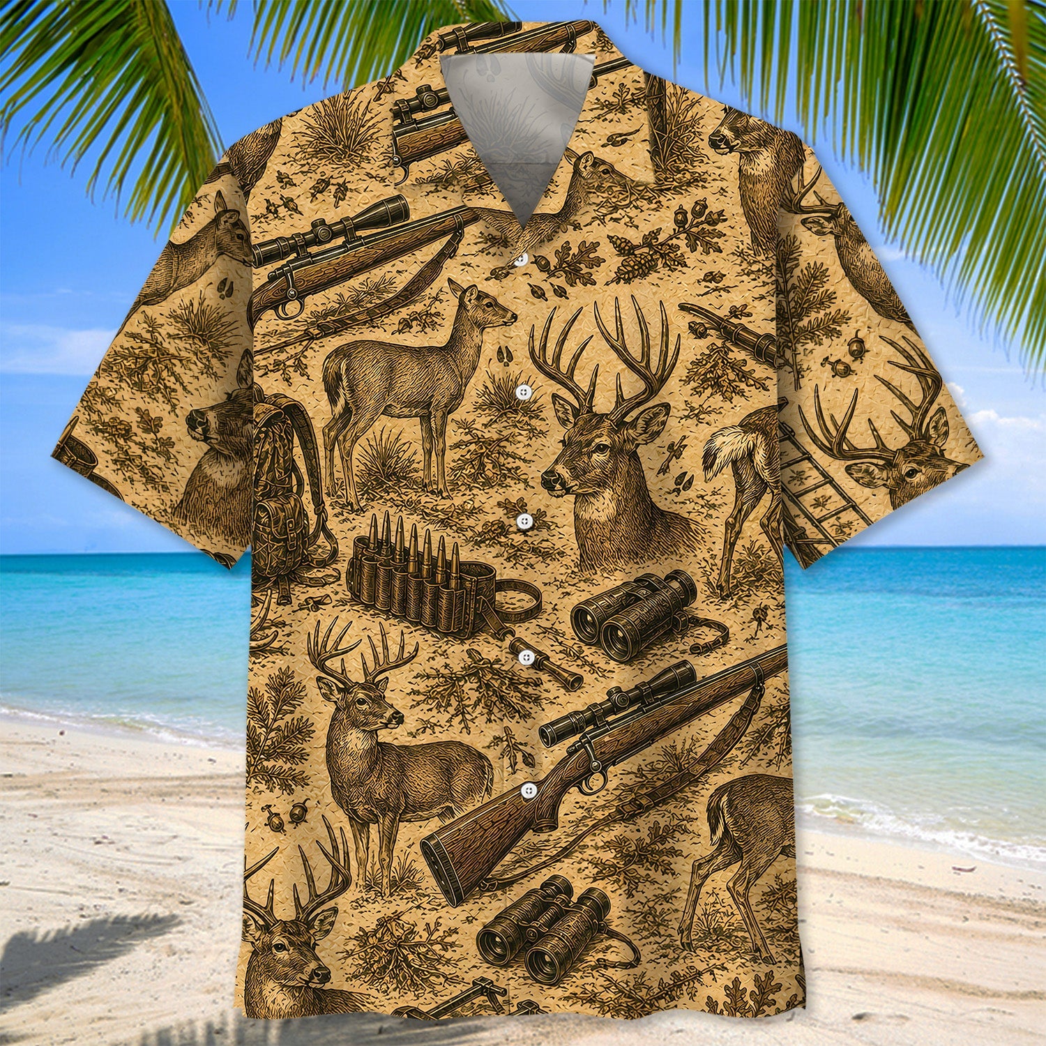 Vintage Deer Hunting Hawaiian Shirt