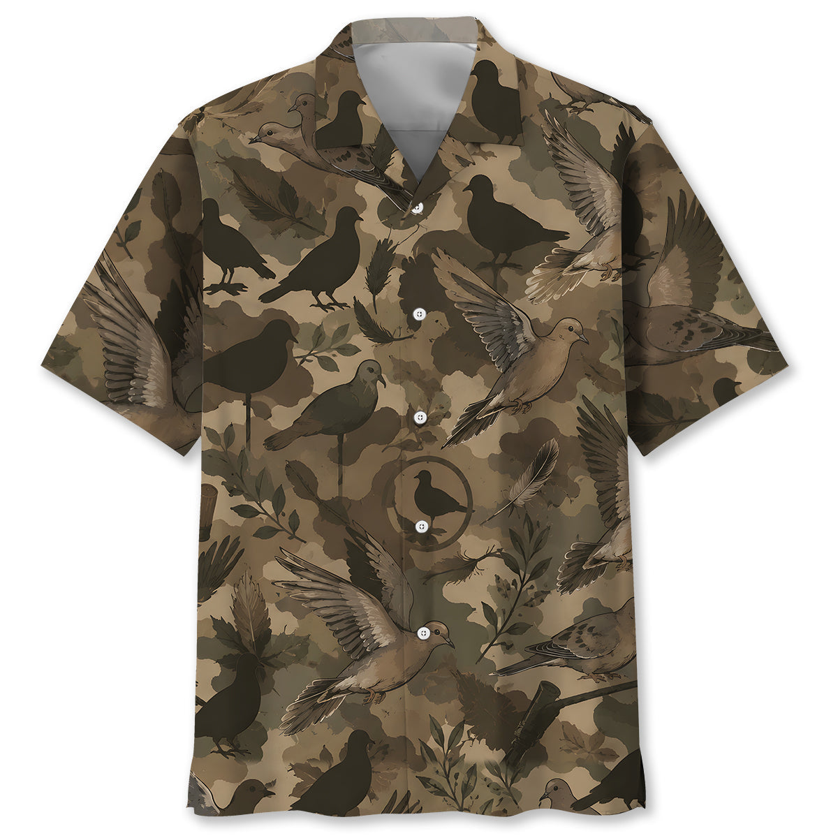Tactical Mourning Dove Hunting Pattern Hawaiian Shirt