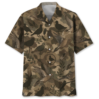 Tactical Mourning Dove Hunting Pattern Hawaiian Shirt