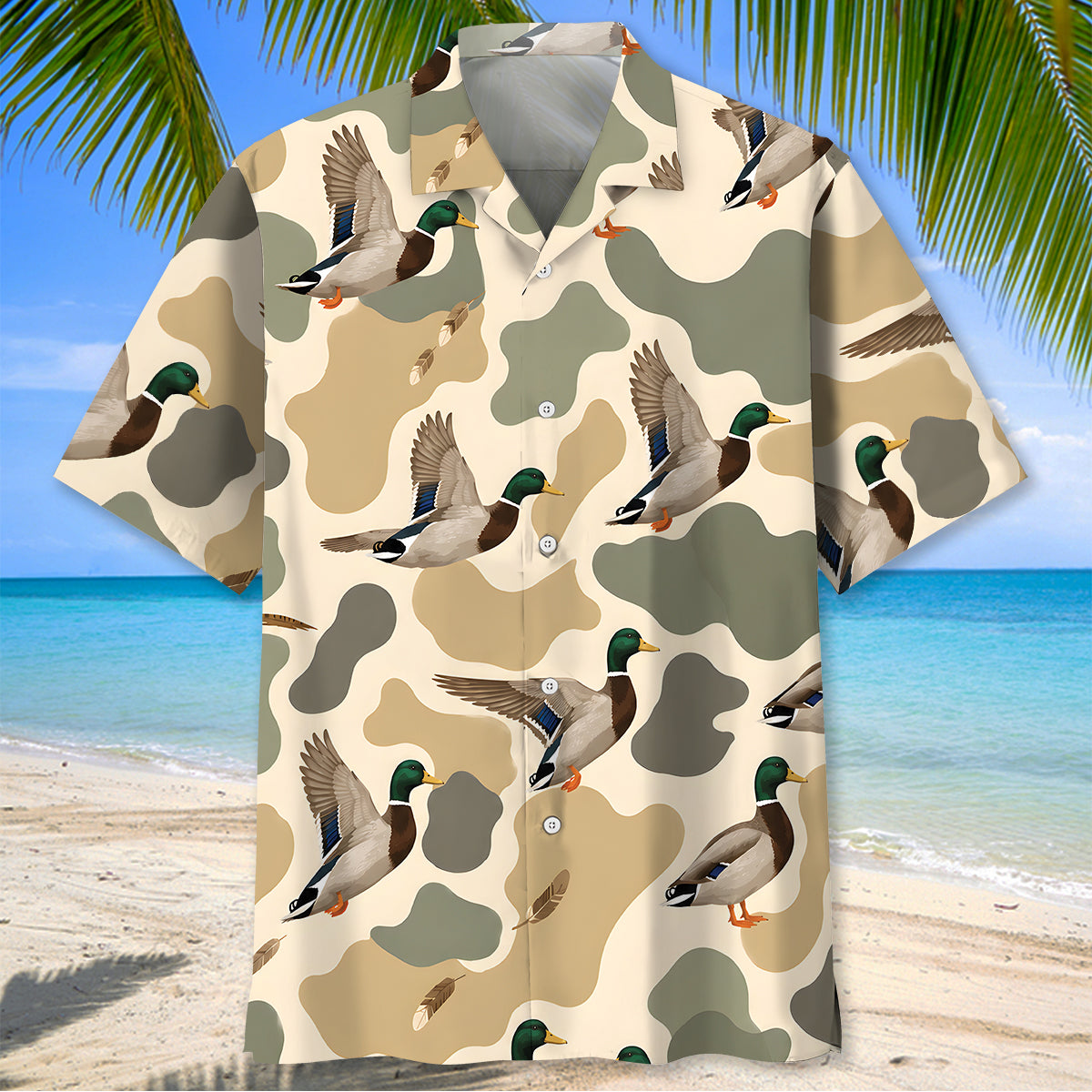 Hunting Mallard Duck Camouflage Hawaiian Shirt