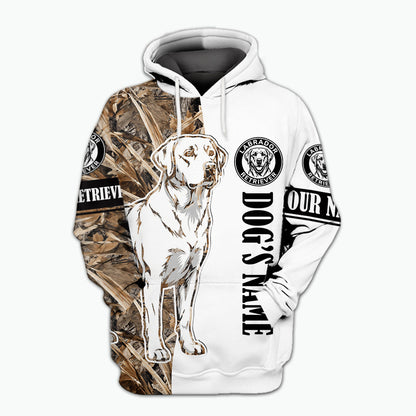 Custom Labrador Retriever Dog Camo Dry Grass All Over Print Shirt