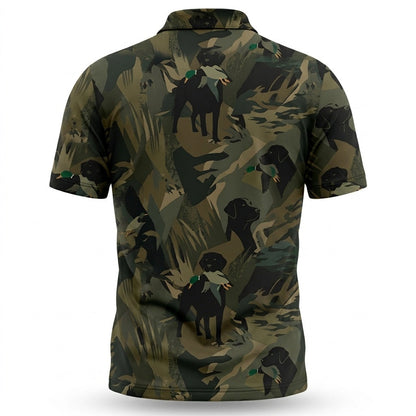 Mallard Duck Retriever Camouflage Polo Men Shirt