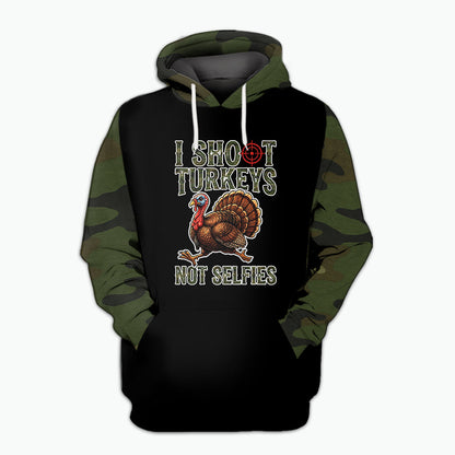 I Shoot Turkeys Not Selfies All Over Print Shirt