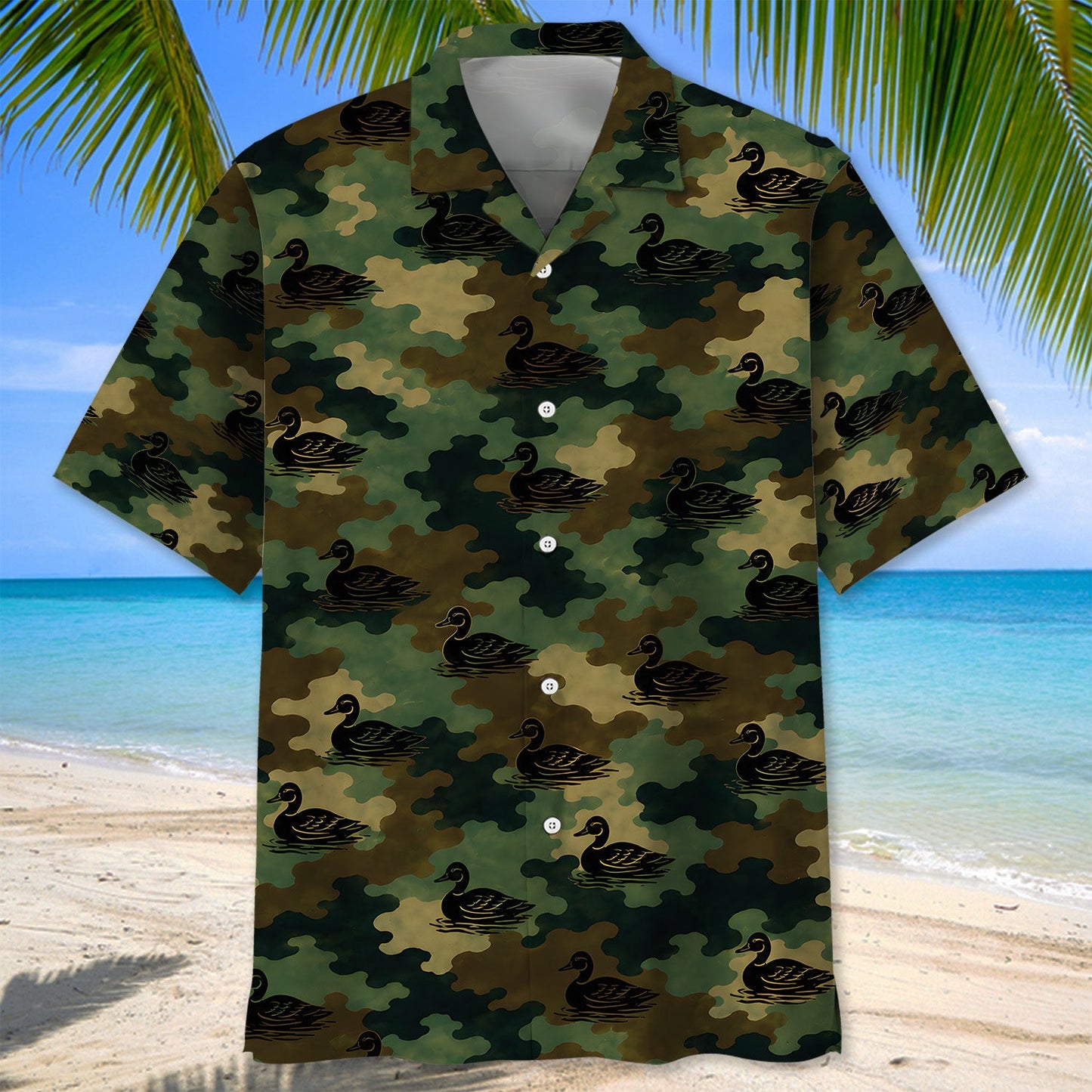 Duck Camouflage Millitary Hawaiian Shirt