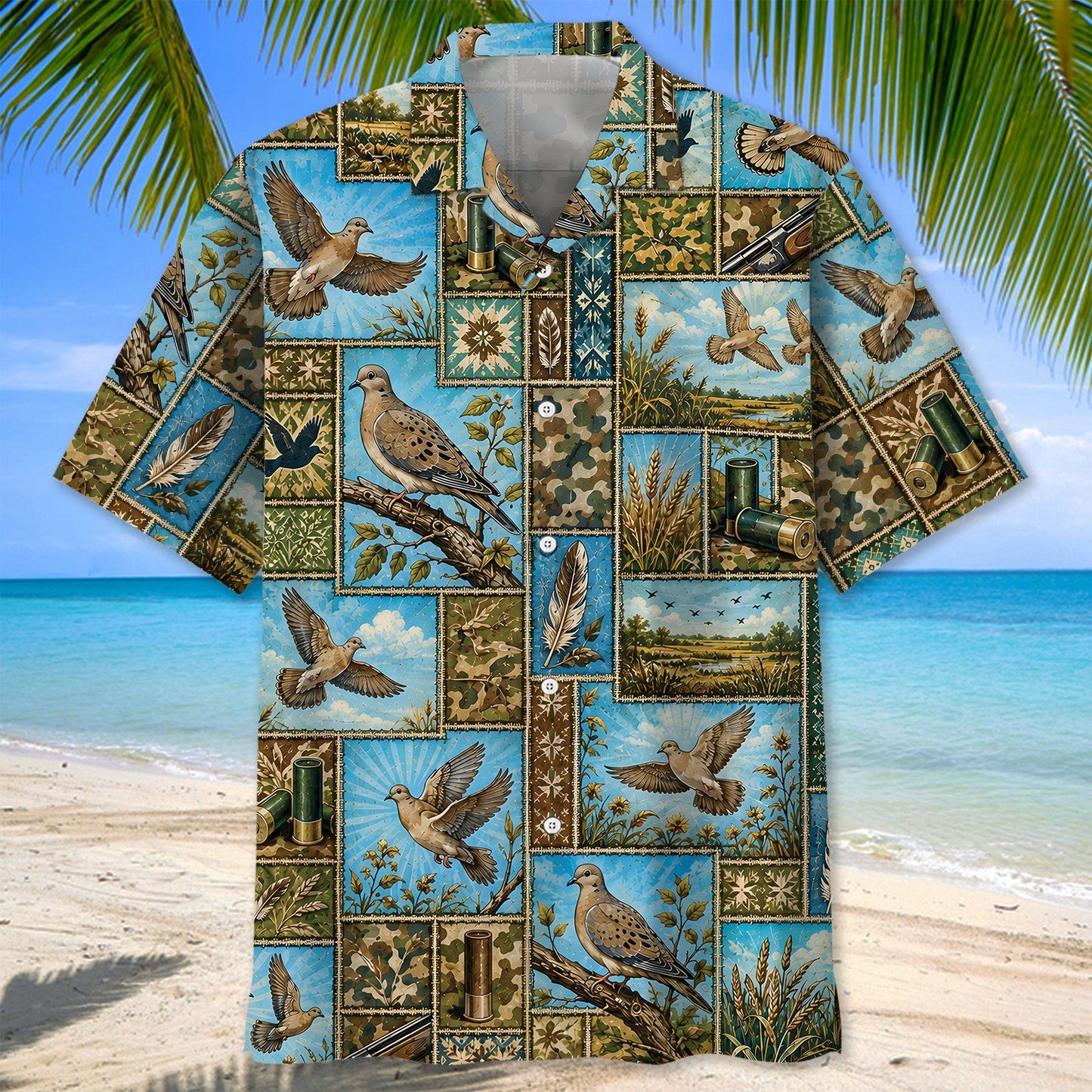 Dove Hunting Vintage Hunting Pattern Hawaiian Shirt