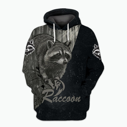 Grey Woods Raccoon - Elite Hunting All Over Print Shirt