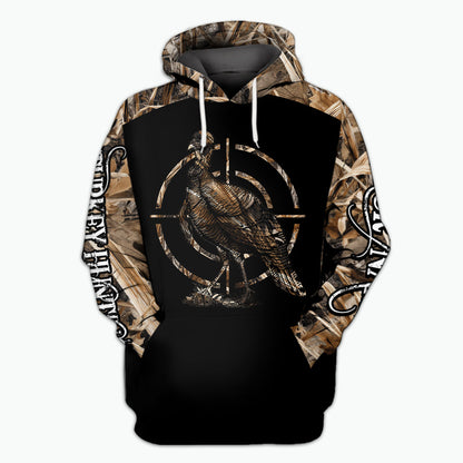 Custom Name Turkey Hunting Camo Grass All Over Print Shirt
