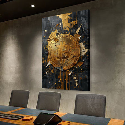 Gold Rush Bitcoin Wall Sign