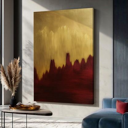 Red and Gold Ascent Wall Art II