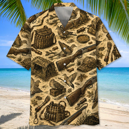 Vintage Dove Hunting Hawaiian Shirt