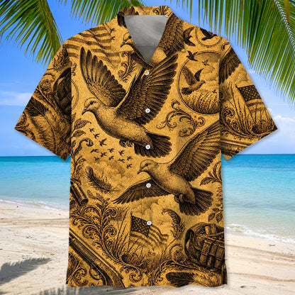 Dove Hunting Legend Vintage Art Hawaiian Shirt
