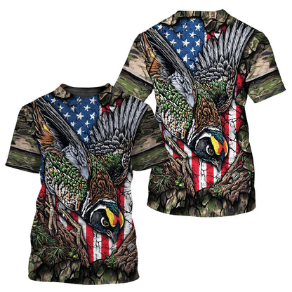 Quail Perched On The Rock All Over Print Shirt
