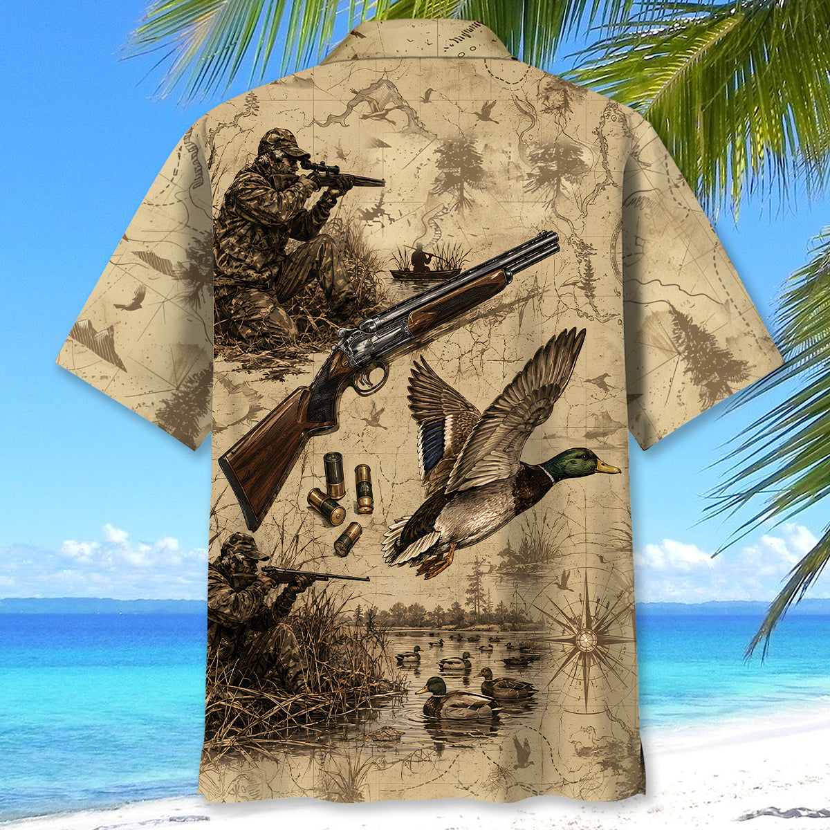 Vintage Mallard Duck Hunting Hawaiian Shirt