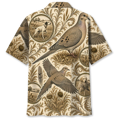 Vintage Dove Hunting Toile Hawaiian Shirt