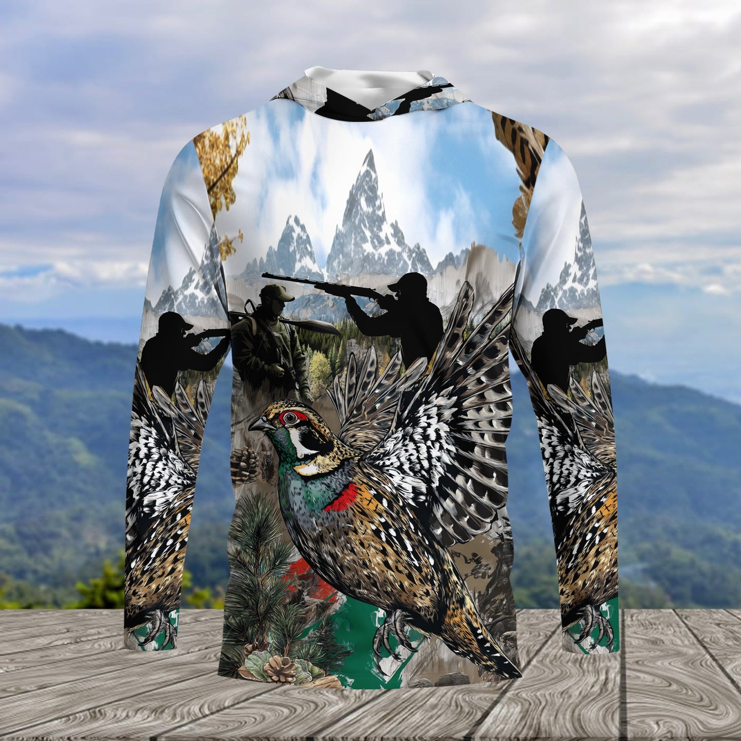 Quail And Hunter In The Wild All Over Print