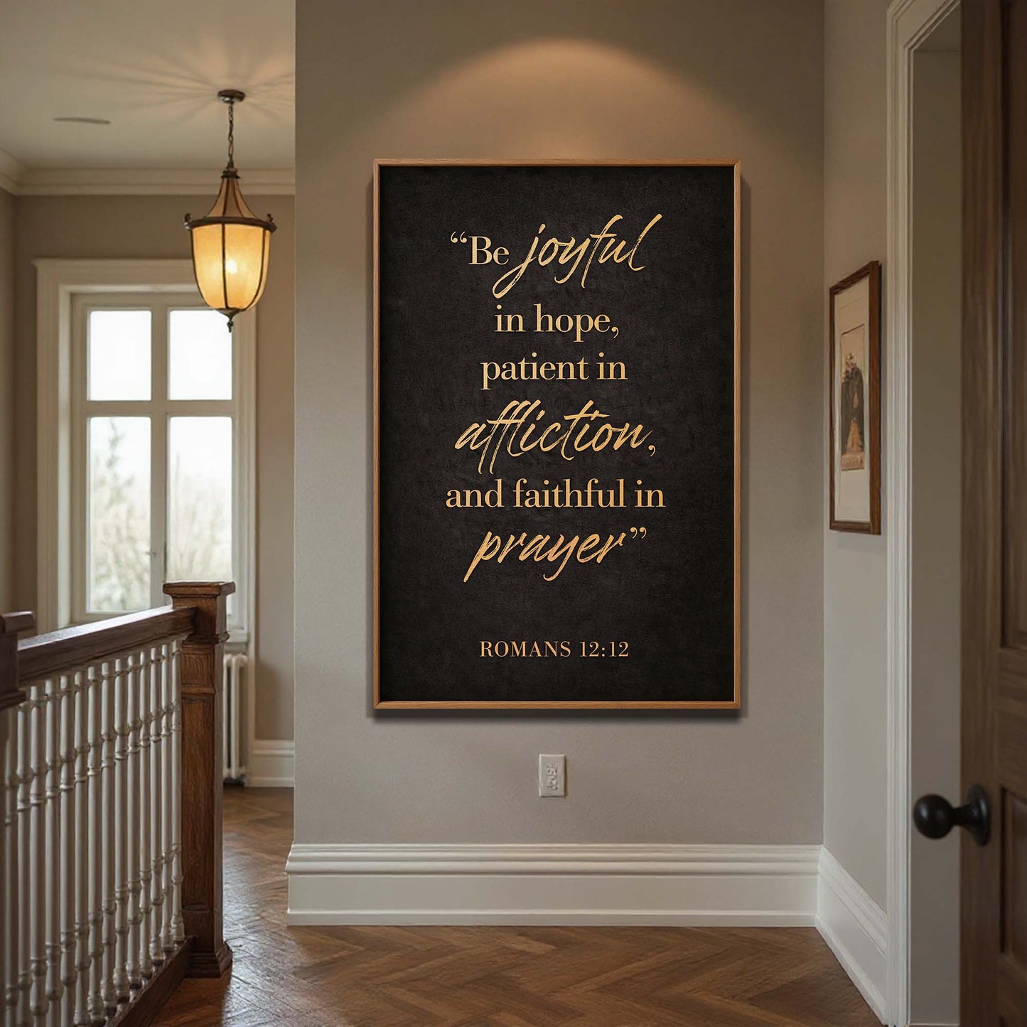 Be Joyful In Hope - Romans 12:12 Faith Sign